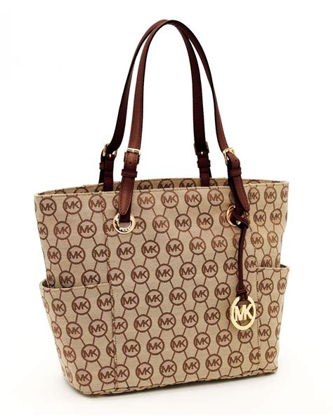 used michael kors signature tote|Michael Kors large monogram tote.